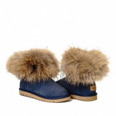 Mini Fox Fur Navy R