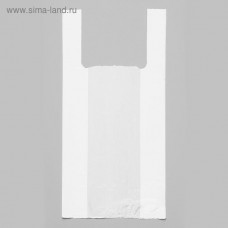 Пакет "Белый", полиэтиленовый, майка, 28 х 50 см, 12 мкм