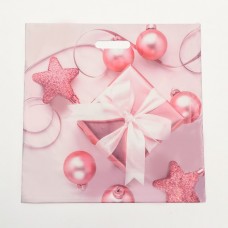 Пакет "Розовый подарок", полиэтиленовый с вырубной ручкой, 45х45 см, 70 мкм