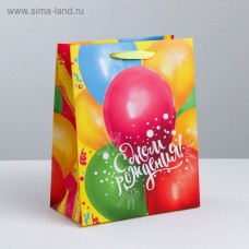 Пакет ламинированный вертикальный «В твой День Рождения», MS 18 × 23 × 10 см