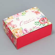 Коробка складная «Цветы», 20 × 15 × 8 см