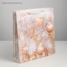 Пакет ламинированный вертикальный «Снежная зима», M 26 × 30 × 9 см