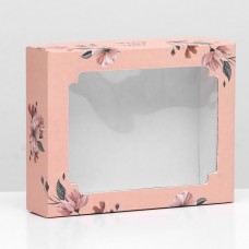 Коробка самосборная, крышка-дно, с окном, «Little dream» 18 х 15 х 5 см