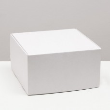 Коробка самосборная, крафт, белая 27 х 27 х 15 см