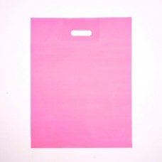 Пакет полиэтиленовый с вырубной ручкой, Розовый 30-40 См, 50 мкм