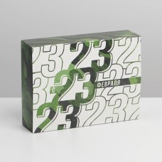 Коробка для сладостей «23 февраля», 20 × 15 × 5 см