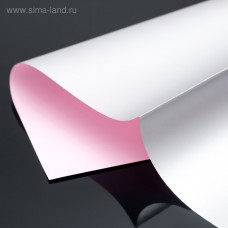 Плёнка двусторонняя цветная матовая 58 х 58 ±5% см, цвет розовый, серебристый