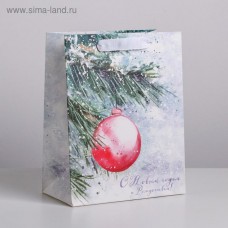 Пакет ламинированный вертикальный «С Новым годом и Рождеством», MS 18 × 23 × 10 см