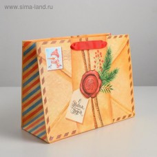 Пакет ламинированный горизонтальный «Новогодняя почта», MS 23 × 18 × 10 см