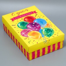 Коробка складная «День рождения», 30 × 20 × 9 см