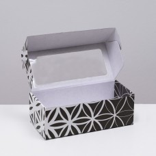 Коробка самосборная "Геометрия", с окном, белая, 16 х 35 х 12 см, 5 шт.