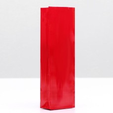 Пакет бумажный фасовочный, глянцевый, красный, 5,5 х 3 х 17 см
