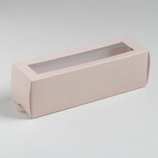 Коробка для макарун  «Персиковая», 5.5 × 18 × 5.5 см