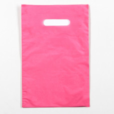Пакет полиэтиленовый с вырубной ручкой, Розовый 20-30 См, 30 мкм