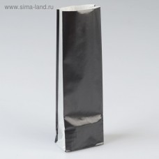 Пакет бумажный фасовочный, матовый, графит-серебро, 5,5 х 3 х 17 см