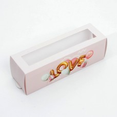 Коробка для макарун «Love», 18 х 5.5 х 5.5 см