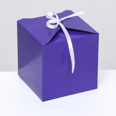 Коробка складная, квадратная, фиолетовая, 10 х 10 х 10 см,