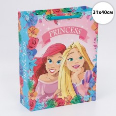 Пакет подарочный "Princess", Принцессы, 31х40х11,5 см