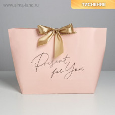 Пакет подарочный «Present for you», 30 х 27.5 х 12 см