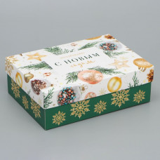 Коробка складная «С Новым годом», 21 × 15 × 7 см