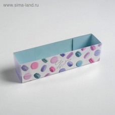 Коробочка для макарун с PVC крышкой «Color your life», 19,5 х 5 х 4,5 см