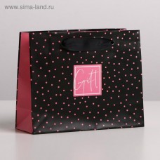 Пакет ламинированный горизонтальный «Gift», S 15 × 12 × 5,5 см