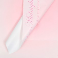 Пленка флористическая в листах, "До полуночи", розовый, 50 х 58 см