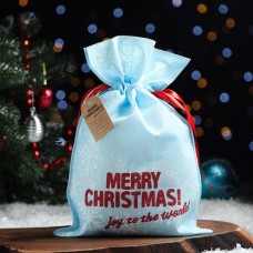 Мешок подарочный "Рождественский снегопад", 20 x 30 см