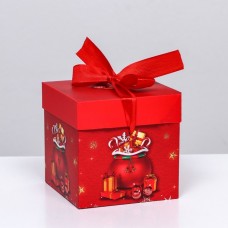 Коробка Самосборная "Горшочек с подарками" 10х10х10 см