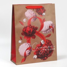 Пакет крафтовый вертикальный «Яркая весна», L 40 × 31 × 11.5 см