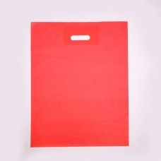 Пакет полиэтиленовый с вырубной ручкой, Красный 50-60 См, 70 мкм