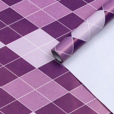 Бумага упаковочная мелованная "Фиолетовая классика", 0,7 х 5 м, 70г/м2