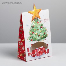 Коробка складная «Подарки под ёлкой», 15 × 7 × 22 см