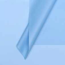 Пленка матовая однотонная, голубая №01, 58 х 58 см, 20 листов