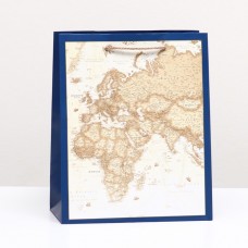 Пакет подарочный "Карта" 18 х 22,3 х 10 см