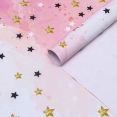 Бумага упаковочная, глянцевая "Звезды", 69 х100 см