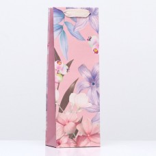 Пакет подарочный "Ягоды-цветочки", 12 х 36 х 8,5 см