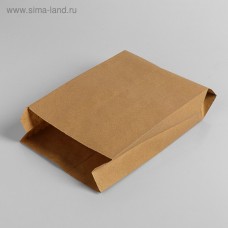 Пакет бумажный фасовочный, крафт, V-образное дно 30 х 17 х 7 см