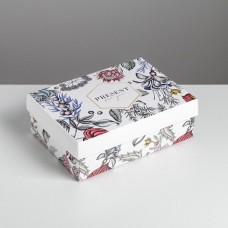 Коробка складная «Цветы»,  21 × 15 × 7 см