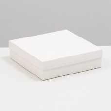 Коробка складная, крышка-дно, белая, 23 х 23 х 6,5 см