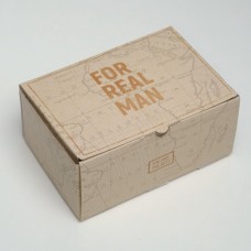 Коробка‒пенал «For real man», 22 × 15 × 10 см