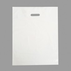 Пакет полиэтиленовый с вырубной ручкой, Белый 30-40 См, 70 мкм