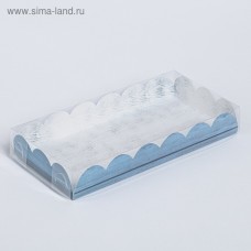 Коробка для кондитерских изделий с PVC-крышкой «Вкусно», 21 × 10,5 × 3 см