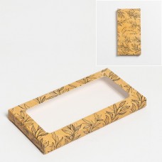 Коробка для шоколада «С любовью», с окном, 17,3 × 8,8 × 1,5 см