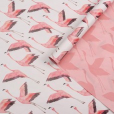 Бумага упаковочная глянцевая двусторонняя «Фламинго», 70 × 100 см