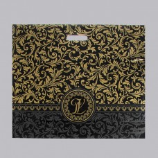 Пакет "Версаль" чёрный, полиэтиленовый с вырубной ручкой, 70 мкм 50 х 60 см