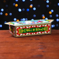 Подарочная коробка "Дед Мороз и Снегурочка" 20 x 10 x 6 см