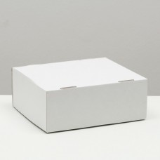 Коробка сборная, крышка-дно "белая" 25х21х10 см