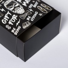 Коробка складная «Gift for real man», 14 × 14 × 8 см
