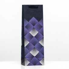 Пакет подарочный под бутылку «Black abstraction» 12 х 36 х 8,5 см